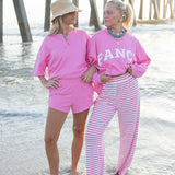 Fancy Striped Button Pants
