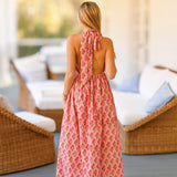 Presley Maxi Frill Dress - Pink