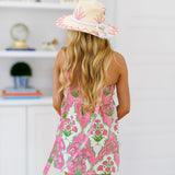 Kylan Linen Scarf Set - Pink Floral