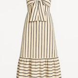 Sara Striped Maxi Dress - Nude/Black