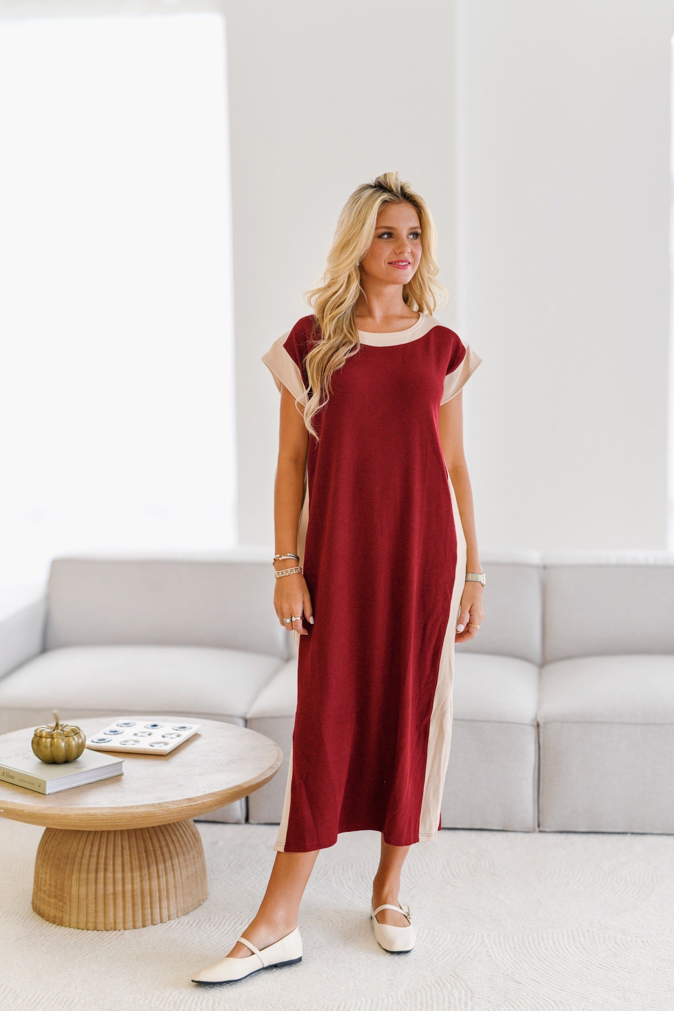 Lanie Midi Dress - Merlot