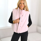 Hannah Puffer Vest - Baby Pink