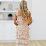 Lola Ruffled Knit Set - Dusty Rose