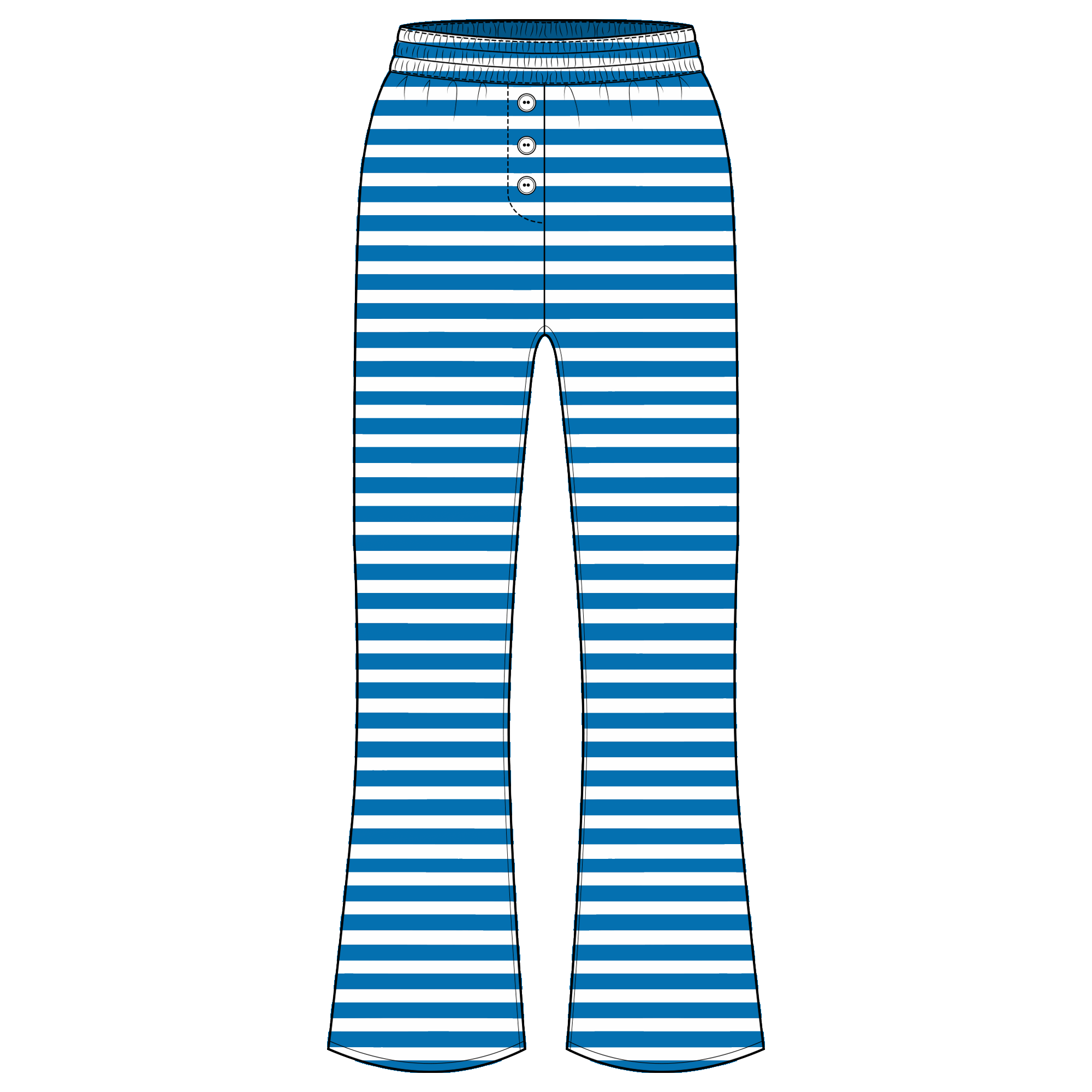 Fancy Striped Button Pants
