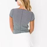 Sienna Striped Top - Black/White