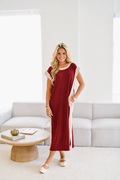 Lanie Midi Dress - Merlot