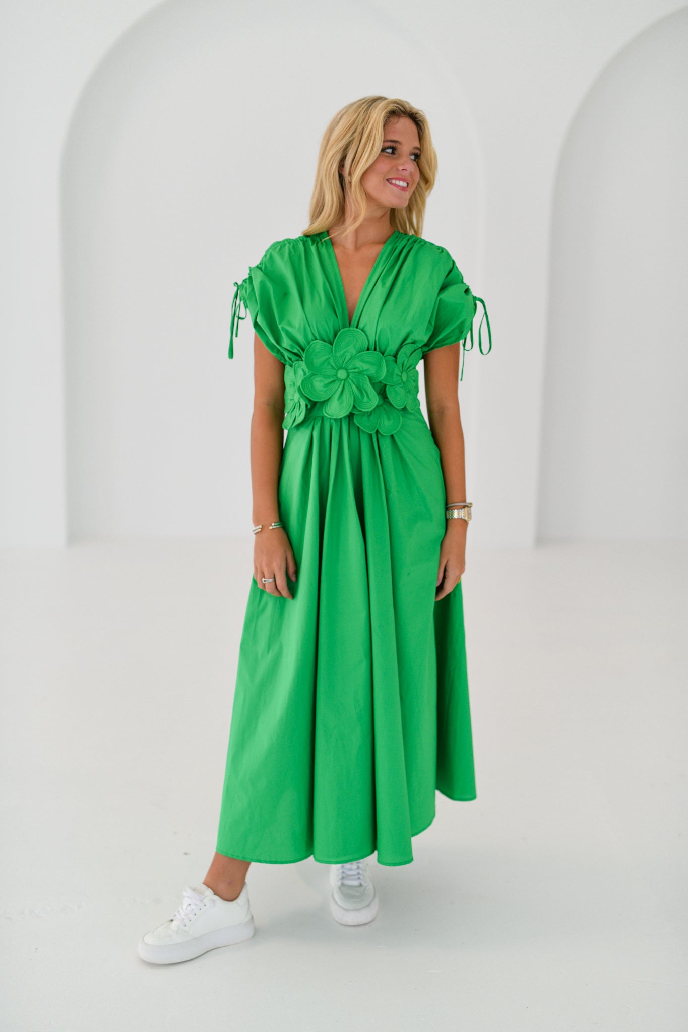 Kellie Flower Dress - Green