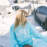 Breakers Oversized Lightweight Mockneck - Ocean Teal