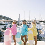Breakers Oversized Lightweight Mockneck - Ocean Teal