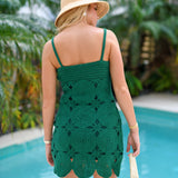 Sidney Crochet Mini Dress - Forest Green