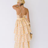 Skye Ruffle Maxi Dress - Yellow