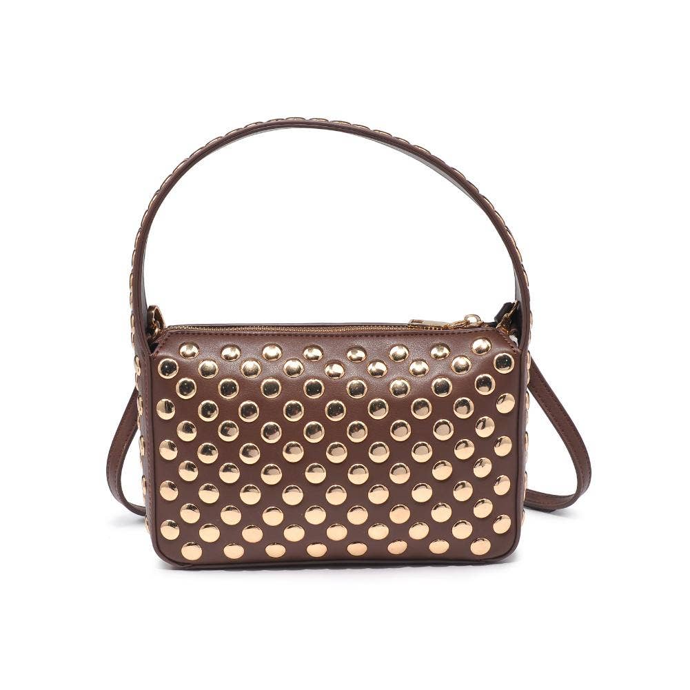 Isabel Studded Crossbody - Chocolate