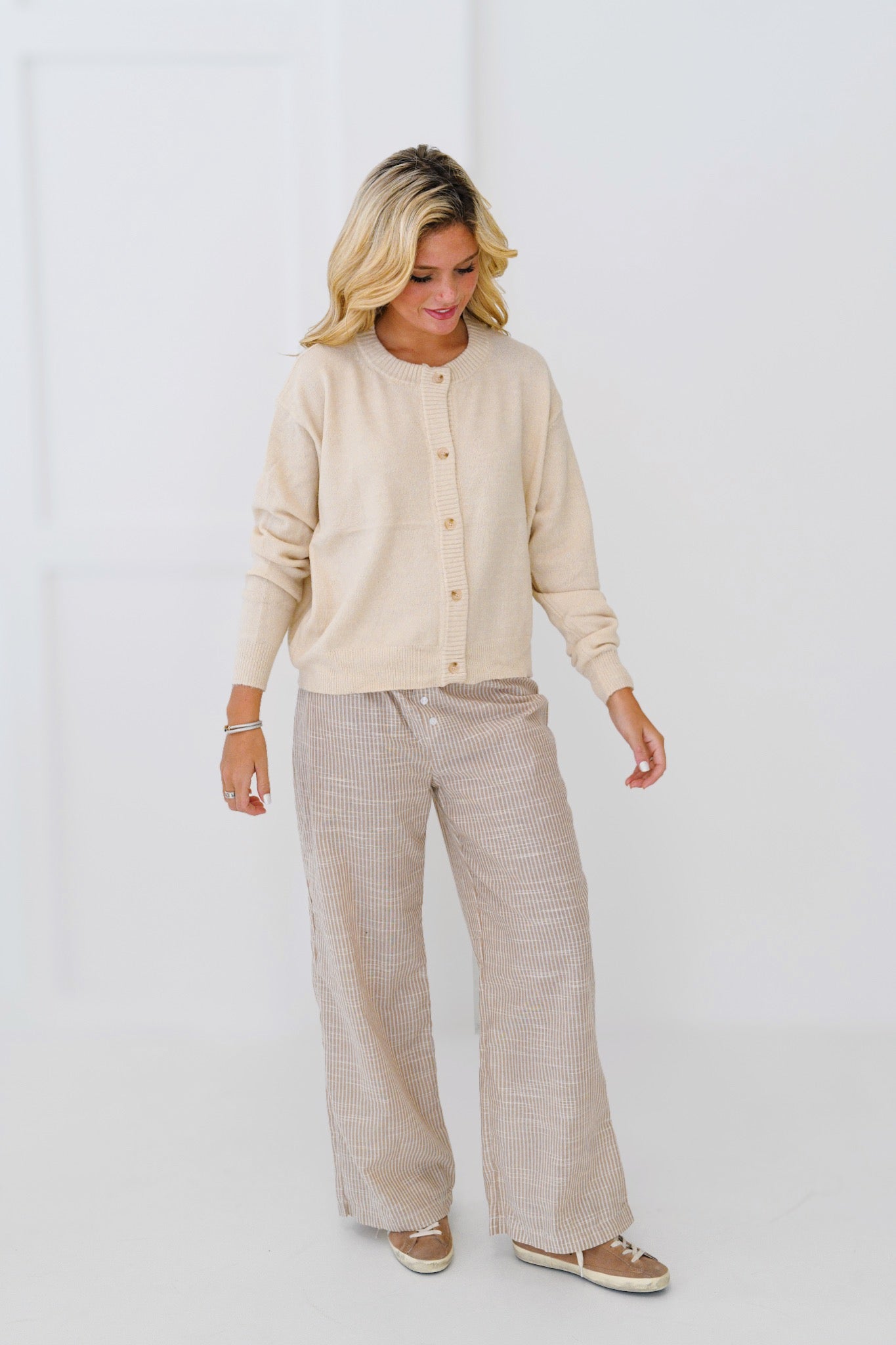 Martyna Pants - Taupe Gingham