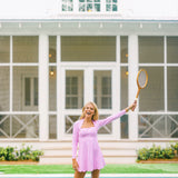 Caroline Scalloped Fit Dress - Pink Gingham