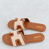 Woven Sandals - Chestnut