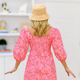 Lainey Button Down Dress - Pink