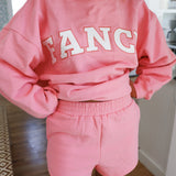Fancy Fleece Lined Mini Shorts - Hibiscus