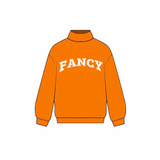Fancy Oversized Fleece Lined Mockneck - TN Orange