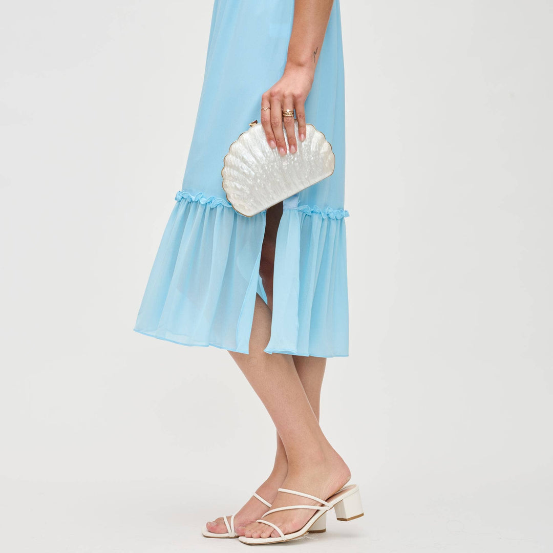 Pearla Seashell Mermaid Evening Bag: Pearl