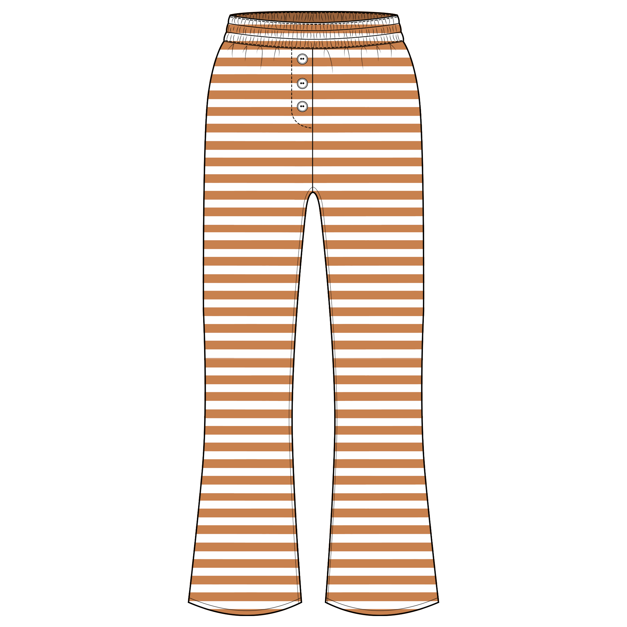 Fancy Striped Button Pants