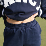 Fancy French Terry Mini Shorts - Deep Navy