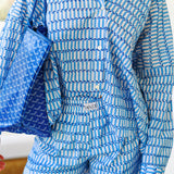 Savy Button Down Top -  Blue Textile