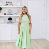 Sealy Bubble Maxi Dress - Pastel Sage