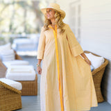Karsyn Striped Maxi Shirt Dress - Yellow