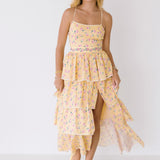 Skye Ruffle Maxi Dress - Yellow