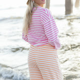 Fancy Striped Button Pants