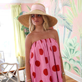 Keegan Mini Bubble Dress - Pink/Red Polka Dots