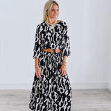 Sabrina Abstract Set-Black/Cream