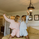 Elle Stripe Woven Set - Lt Pink