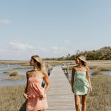 Madi Frill Top and Skirt Set - Pink/Orange Stripes (PREORDER)