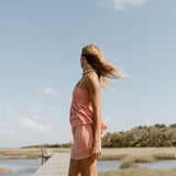 Madi Frill Top and Skirt Set - Pink/Orange Stripes (PREORDER)