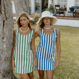 Payton Striped Mini Dress - Green