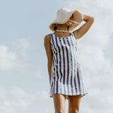 Harper Striped Mini Dress - Blue