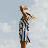 Harper Striped Mini Dress - Blue