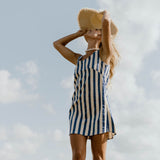 Harper Striped Mini Dress - Blue