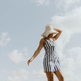 Harper Striped Mini Dress - Blue