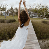 Gabbi Floral Ruffle Cutout Maxi Dress - Off White