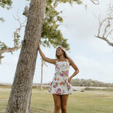 Harper Floral Bubble Dress - White Floral