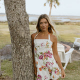 Harper Floral Bubble Dress - White Floral