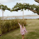 Haleigh Button Down Top -  Pink/White Striped