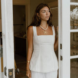 Indy Floral Top - Ivory