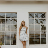 Zuri Bubble Hem Mini Dress - Lt Blue