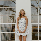 Zuri Bubble Hem Mini Dress - Lt Blue