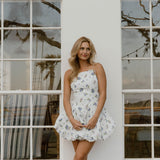 Zuri Bubble Hem Mini Dress - Lt Blue