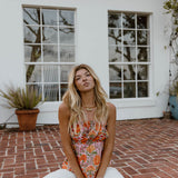 Elaine Strapless Top - Orange/Pink