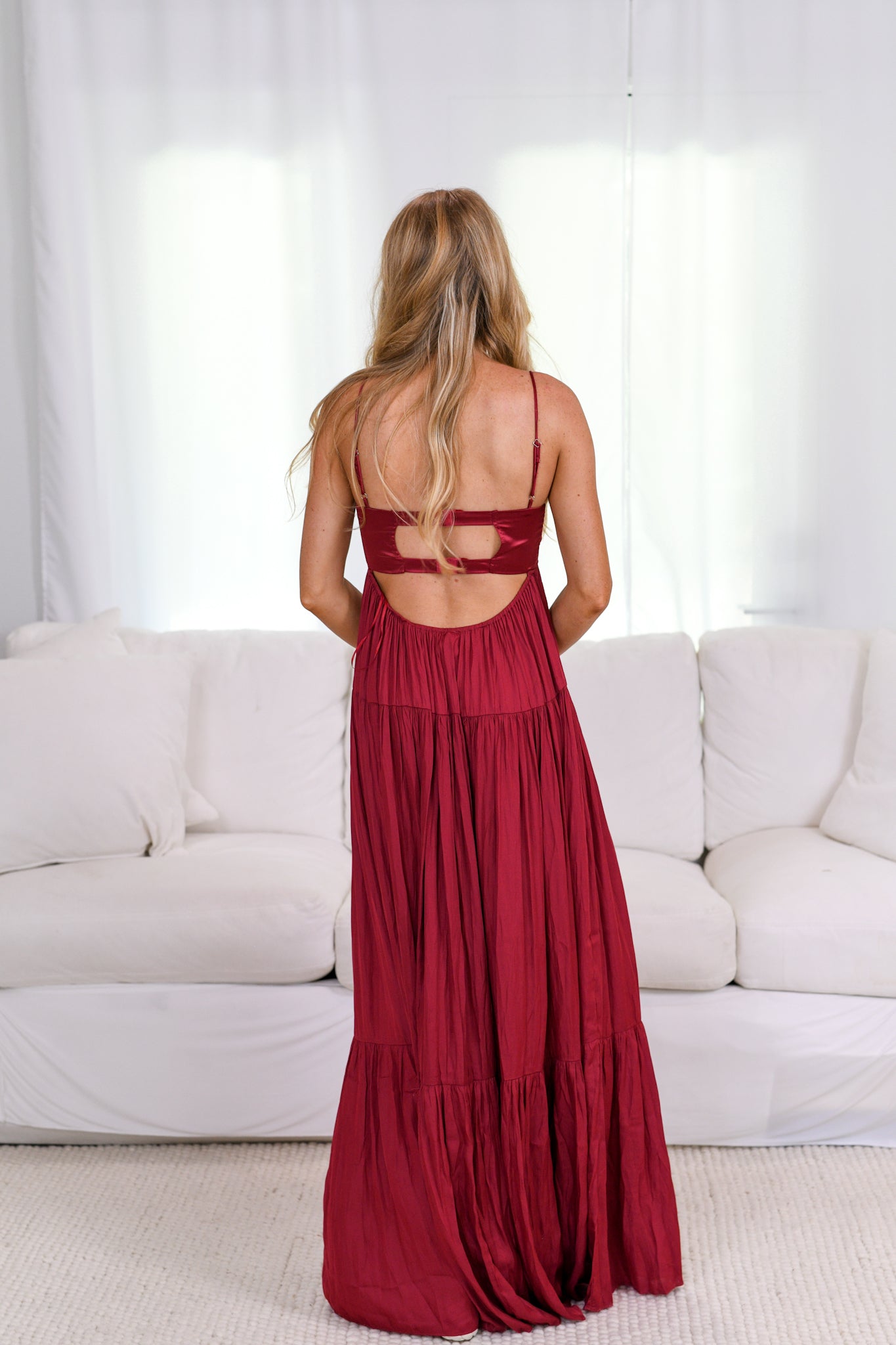 Hartley Silk Maxi Dress - Carmine